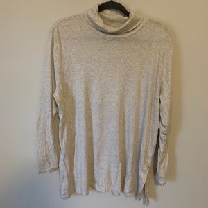 JJill Heathered Cream turtleneck tunic size XL